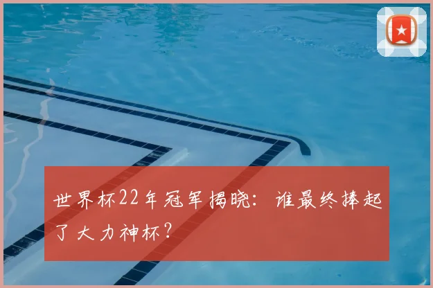 世界杯22年冠军揭晓：谁最终捧起了大力神杯？